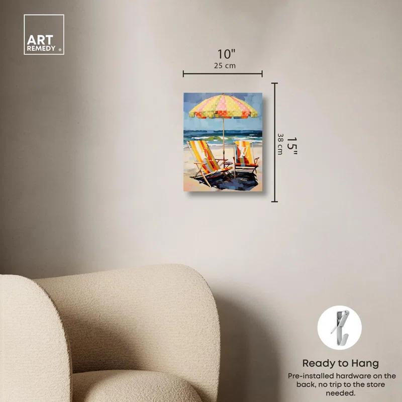 Art Remedy Glam Partners at the Beach Canvas Glam Coastal Wall Art by Art Remedy