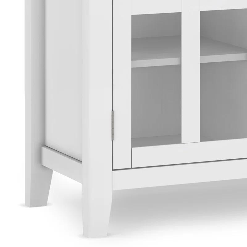 Simpli Home Artisan 53"W Solid Wood Contemporary Tall TV Stand for TVs up to 60" with Adjustable Shelves