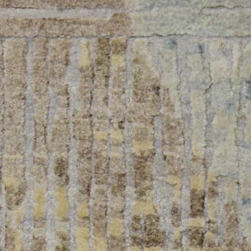 AMER Rugs Majestic Voilie Hand-Knotted Wool/Silk Area Rug in Ivory