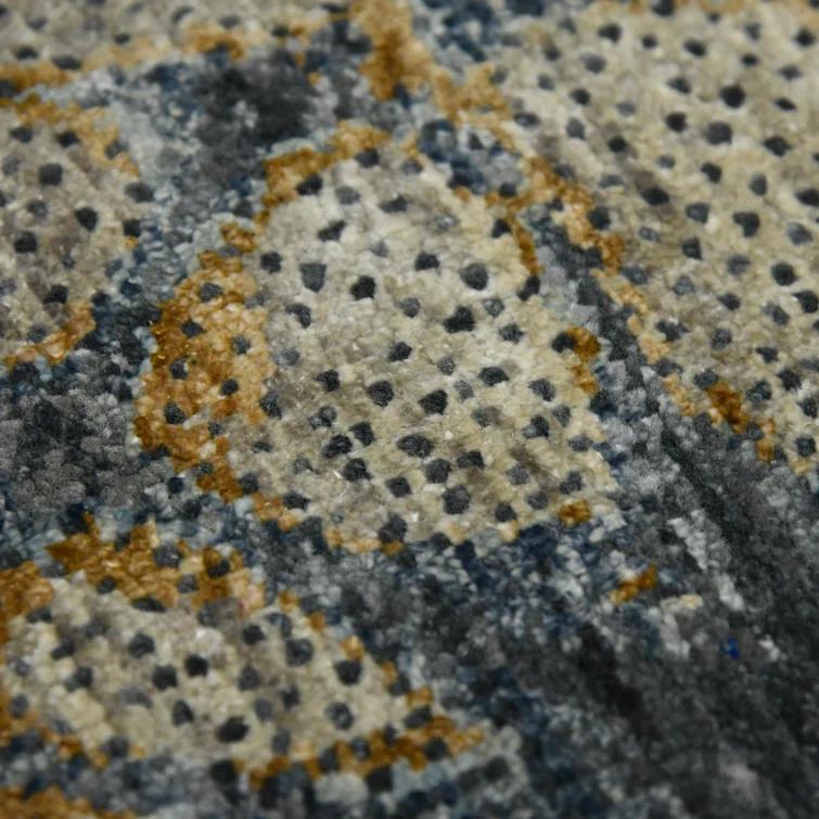 AMER Rugs Dazzle Hand Knotted Wool/Silk Gray Area Rug | Perigold