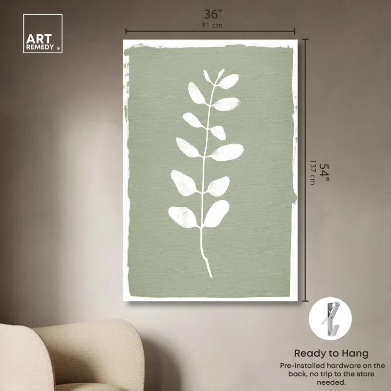 Art Remedy Linen Leaf Screen Botanical  Wall Art by Art Remedy