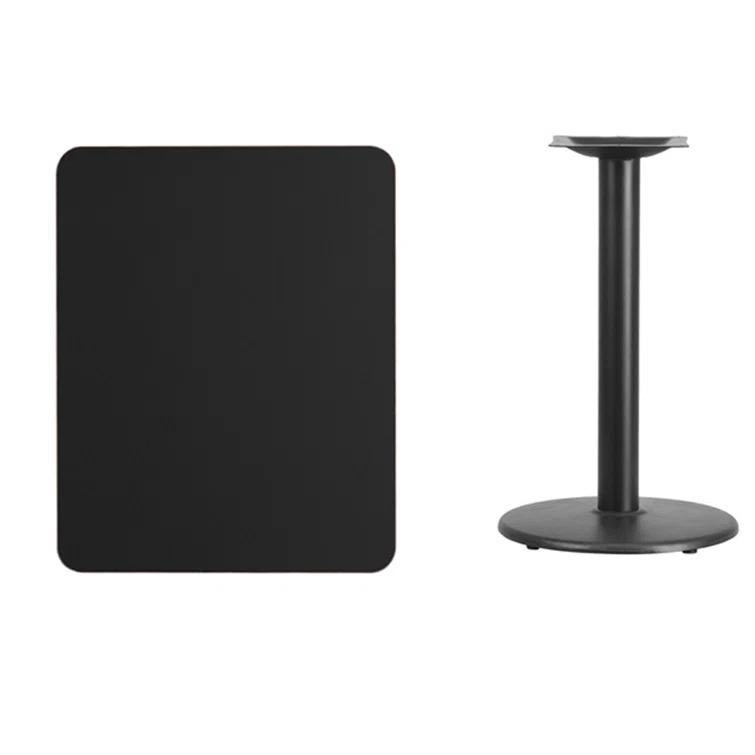 Flash Furniture Carrus Rectangular Laminate Dining Table Top with Round Base