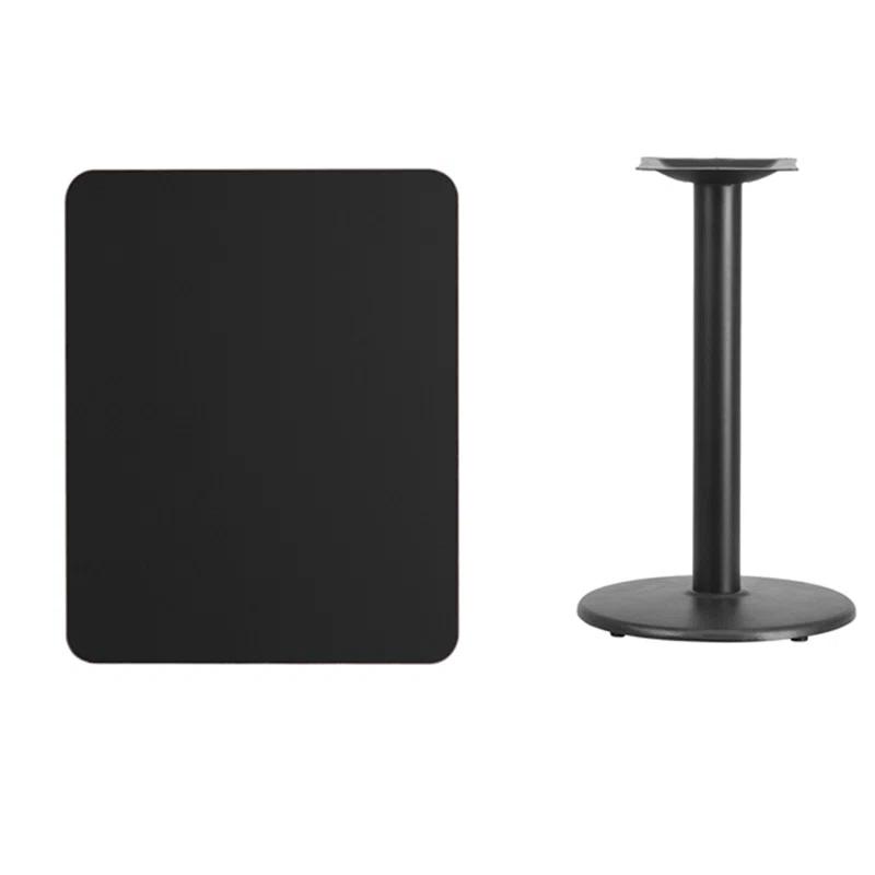 Flash Furniture Carrus Rectangular Laminate Dining Table Top with Round Base