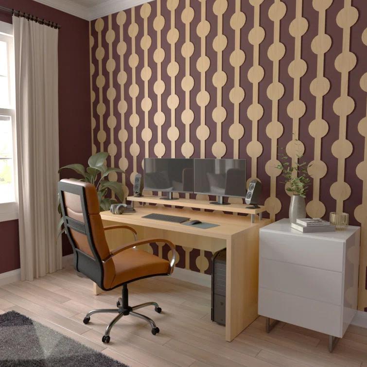 Ekena Millwork Bridgeport Adjustable Wood Decorative Slat Wall Panel Kit