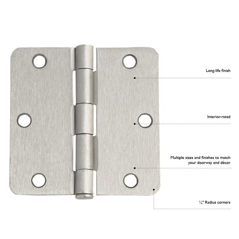 Design House 3.5" x 3.5" Butt bearing Triple Door Hinges (Set of 3)