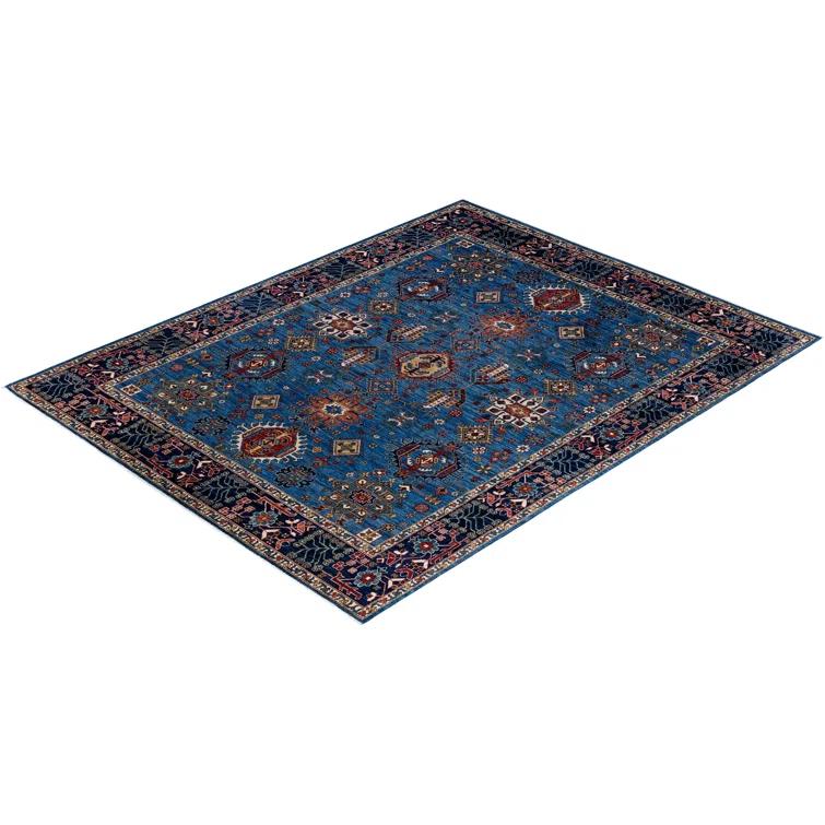 Solo Rugs One-of-a-Kind Rectangle 8' X 10'3" Wool Area Rug Light Blue/Red/Brown/Navy