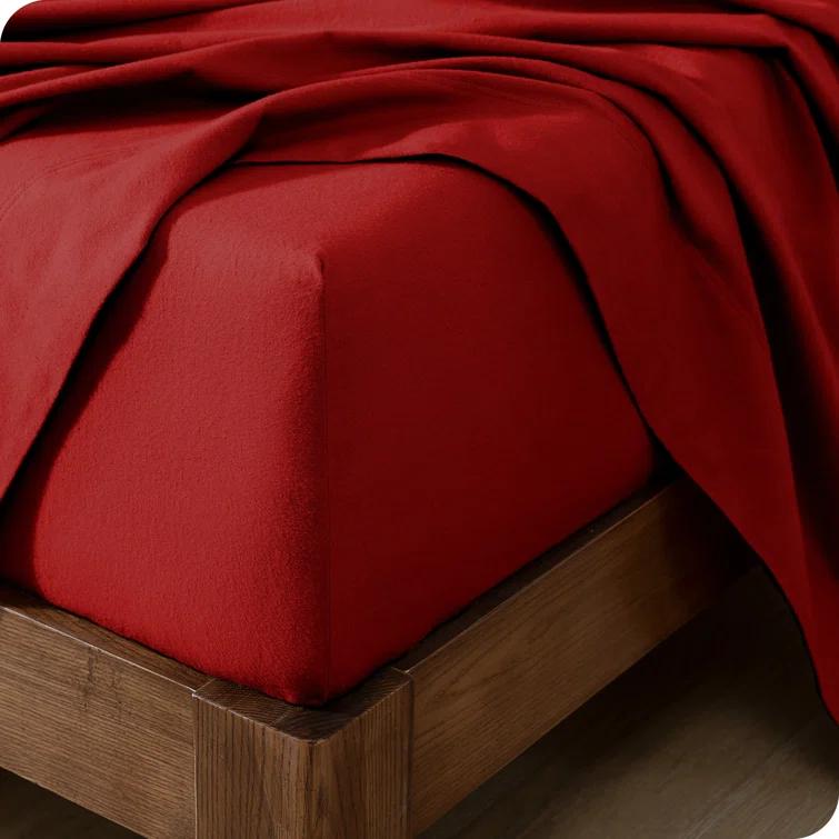 Bare Home 100% Cotton Solid Flannel Sheet Set & Reviews | Wayfair