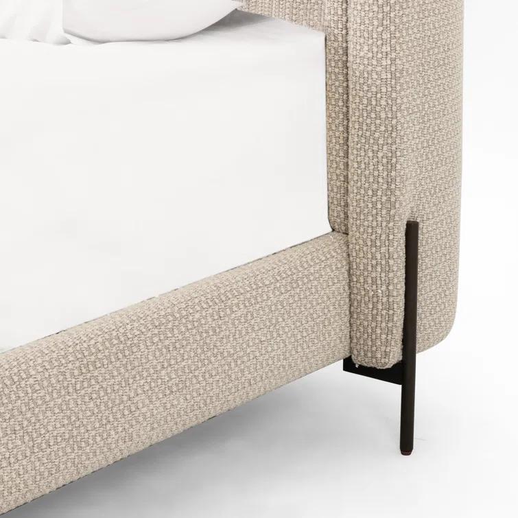 Joss & Main Lenae Upholstered Metal Platform Bed