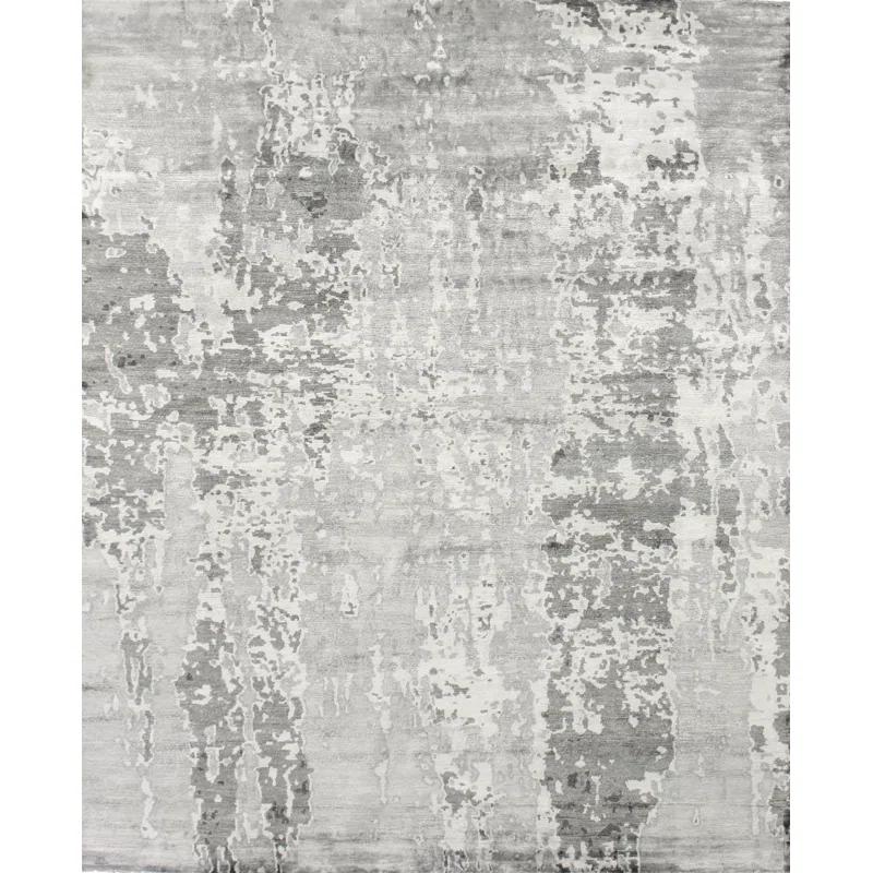 EXQUISITE RUGS Exquisite Rugs Bamboo Silk Hand-Knotted Gray/Silver Area Rug