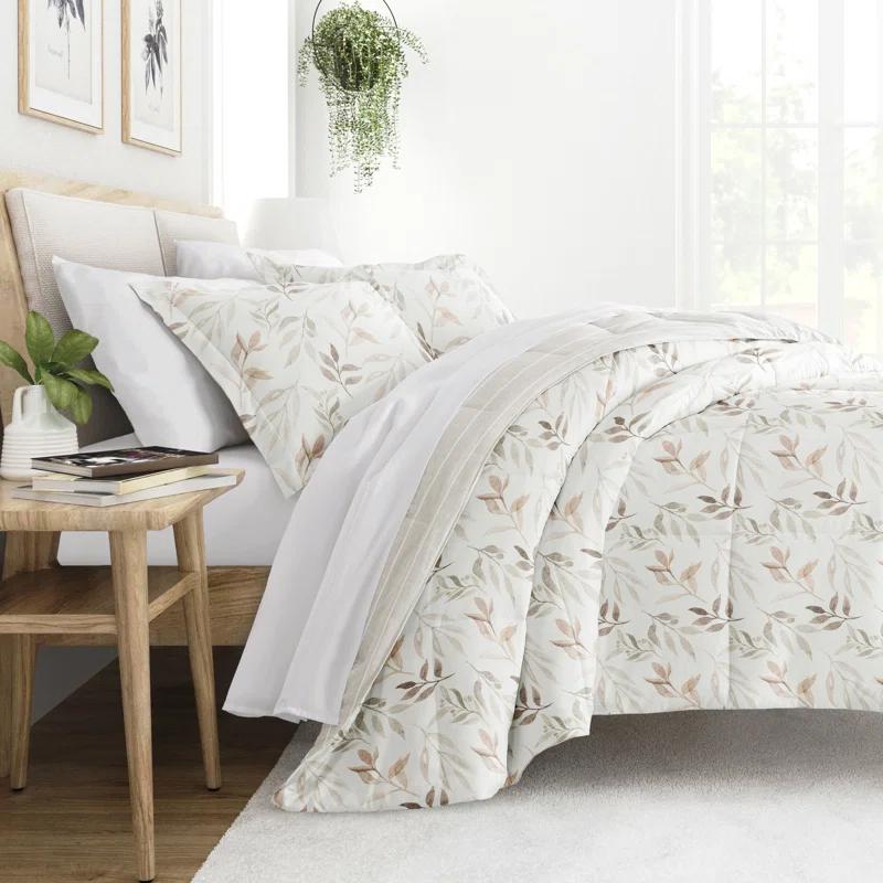 Becky Cameron All Season Down-Alternative Comforter Set in Foliage Stripe