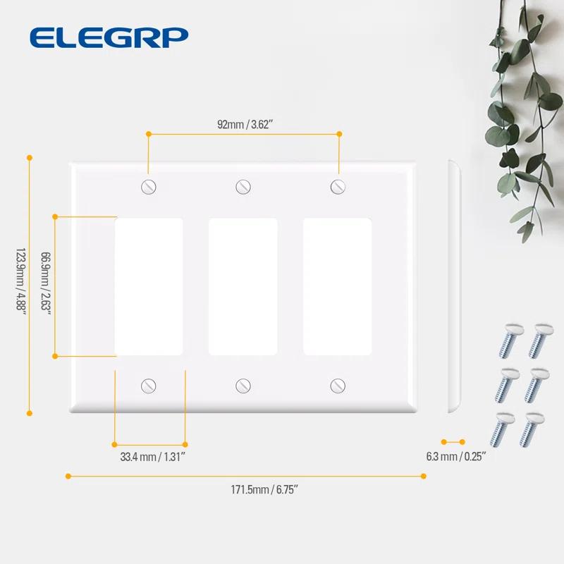 ELEGRP No Subject 3 - Gang Rocker Wall Plate