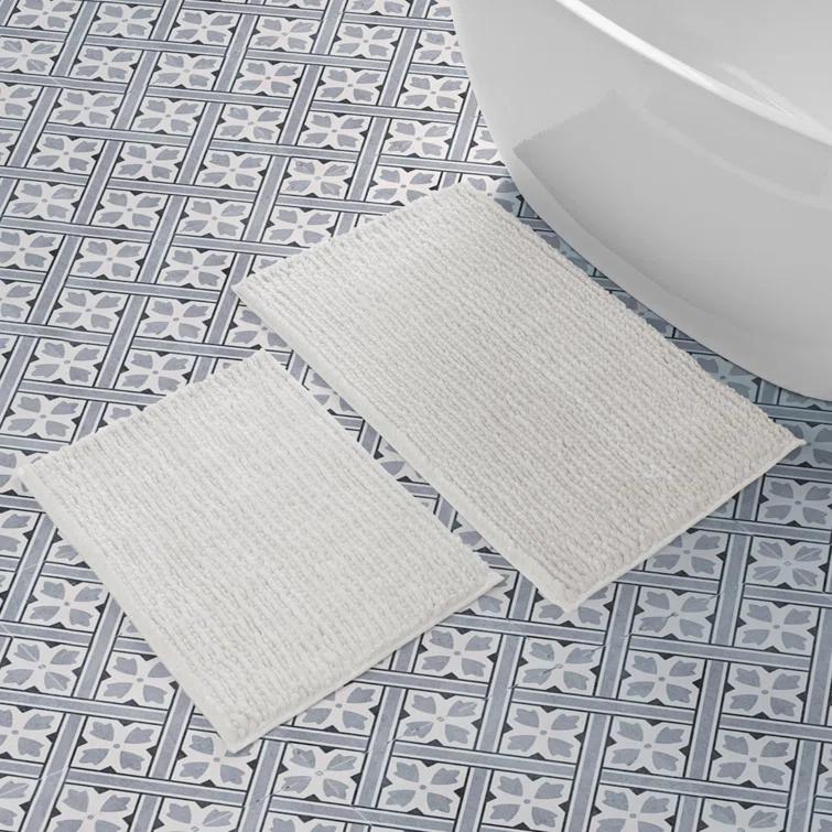 Laura Ashley Laura Ashley Butter Chenille 2 Pieces Bath Rugs