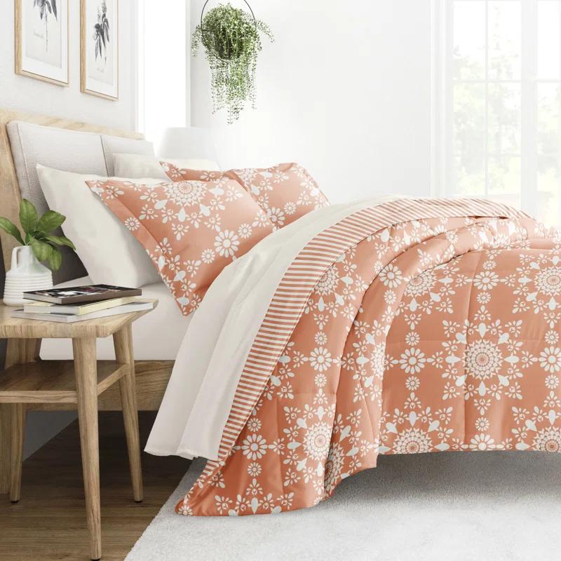7-Piece Bedding Bundle - Pattern Comforter and Sheet Set
