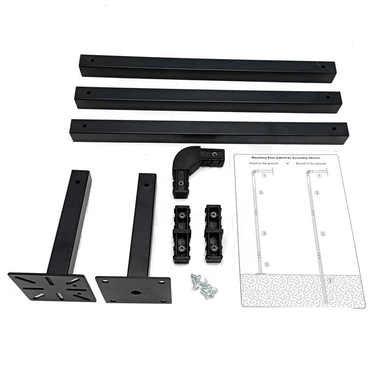ALEKO 60.8'' H x 3.9'' W Black Metal Fencing Kits