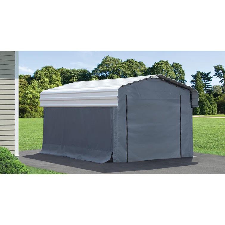 Arrow Enclosure Kit for Arrow Carport 10ft x 15ft Gray