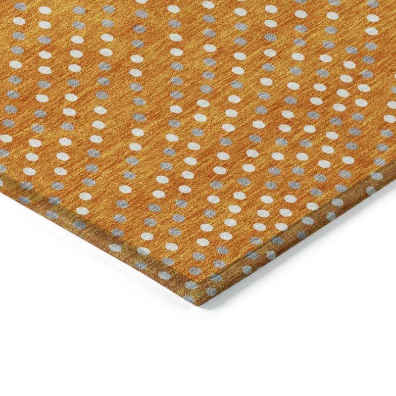Machine Washable Indoor/Outdoor Chayden ACN1021 Orange 9' x 12' Rug