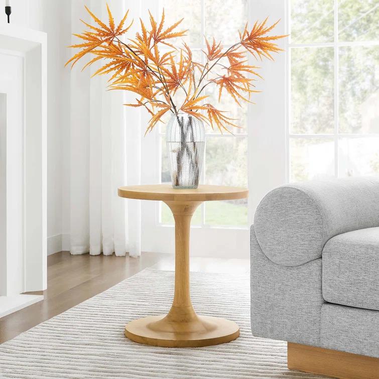 Modway Modway Lina Solid Wood Pedestal End Table
