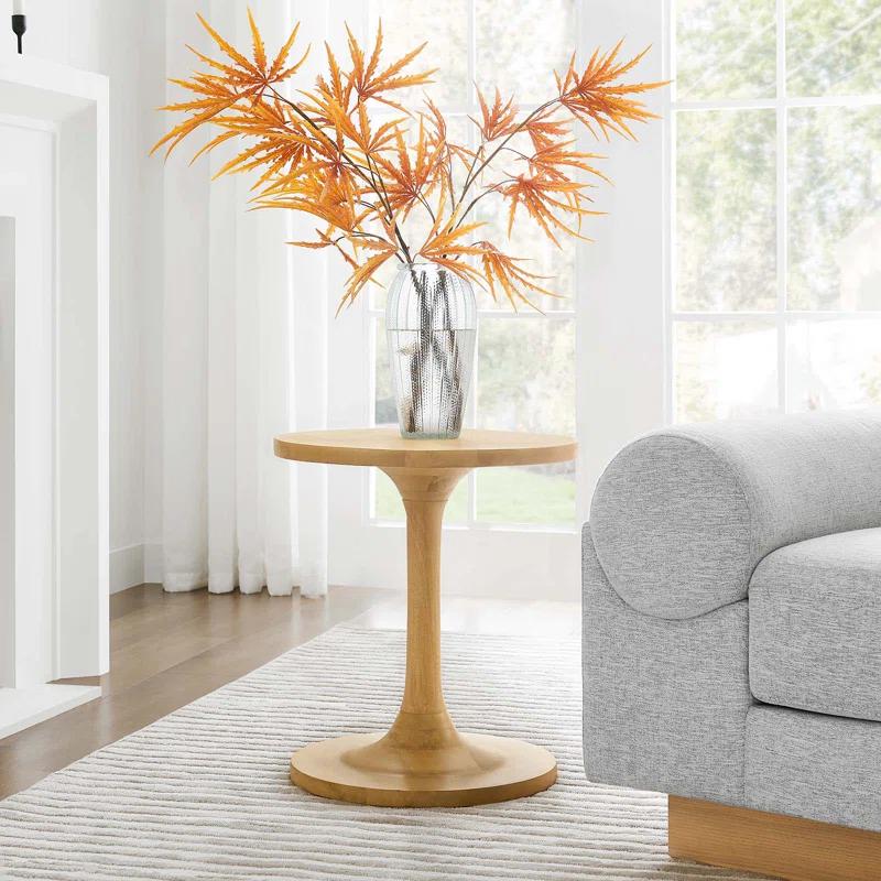 Modway Modway Lina Solid Wood Pedestal End Table