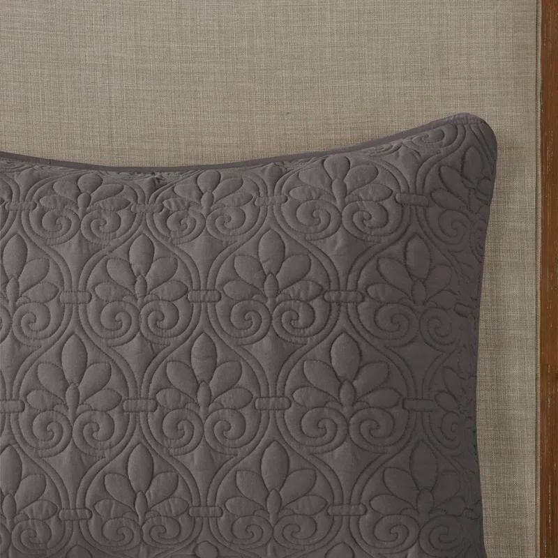 Madison Park Quebec 3 Piece Split Corner Pleated Quilted Bedspread
