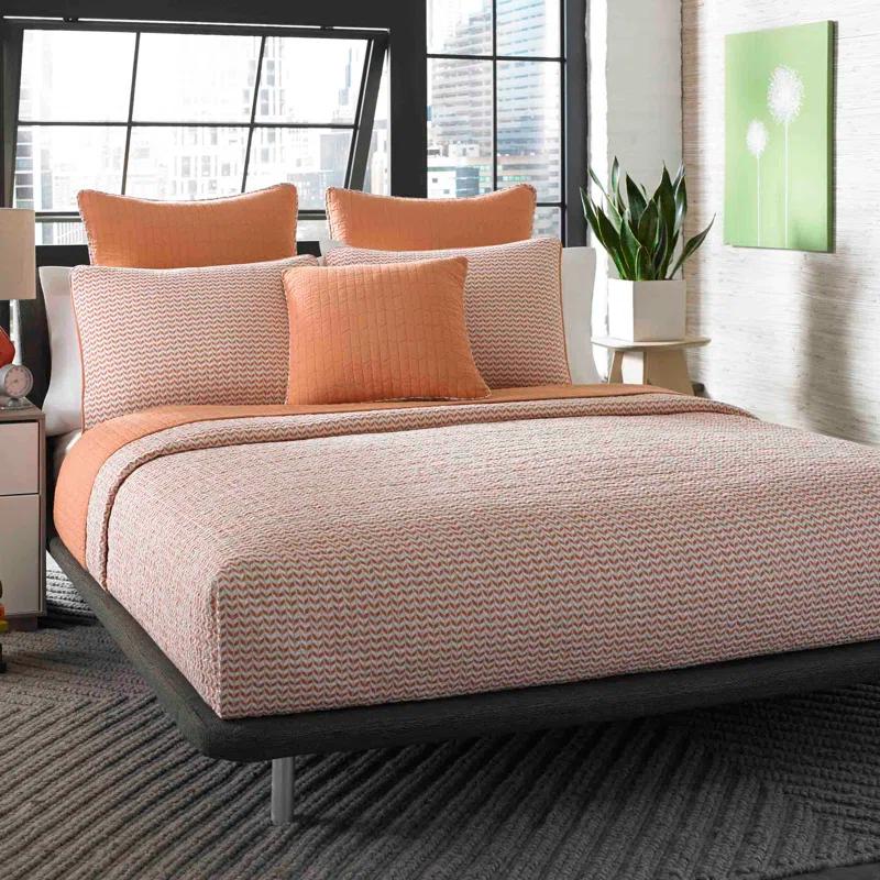 City Scene 3-Piece Langdon Quilt Set in Mink