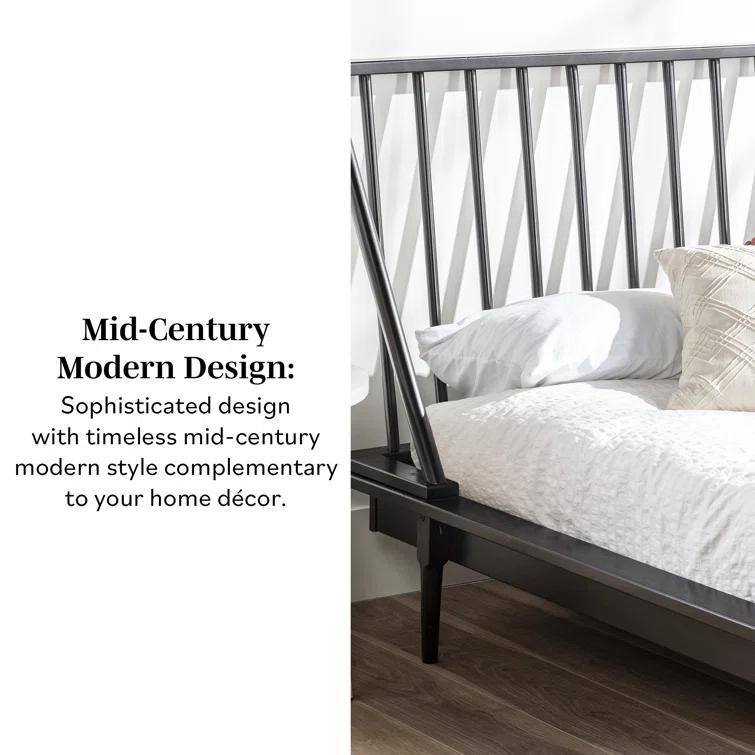 Mercury Row® Henline Solid Wood Platform Spindle Bed
