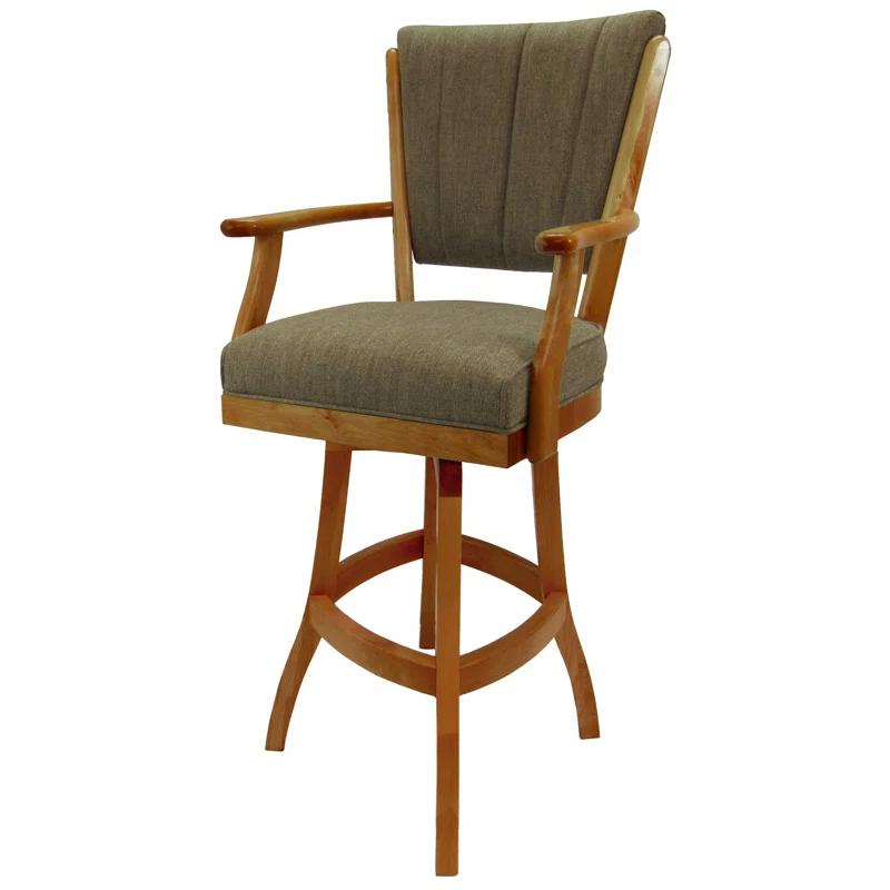 Red Barrel Studio® Irminger Classic Swivel Wood Extra Tall Stool 34" Seat