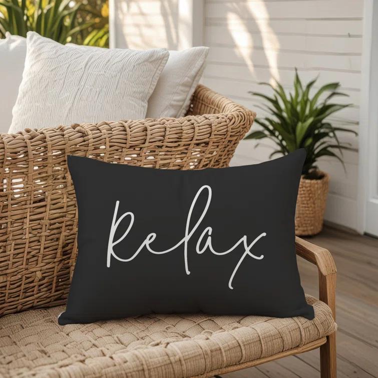 Designs Direct Creative Group Textual Indoor/Outdoor Throw Pillow