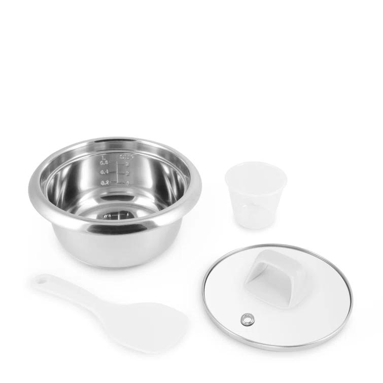 Aroma AROMA® Select Stainless® Pot Style Rice Cooker, Stainless Steel Inner Pot