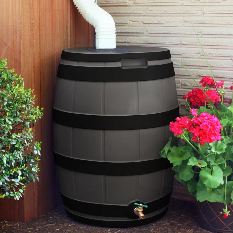 Good Ideas Good Ideas Rain Wizard Whiskey Style Rain Barrel with Overflow and Spigot