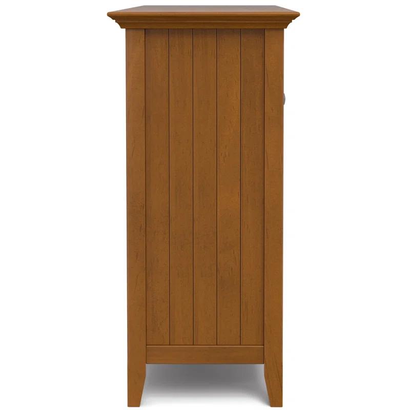 Simpli Home Bedford 54" Wide SOLID WOOD Sideboard Buffet and Wine Rack