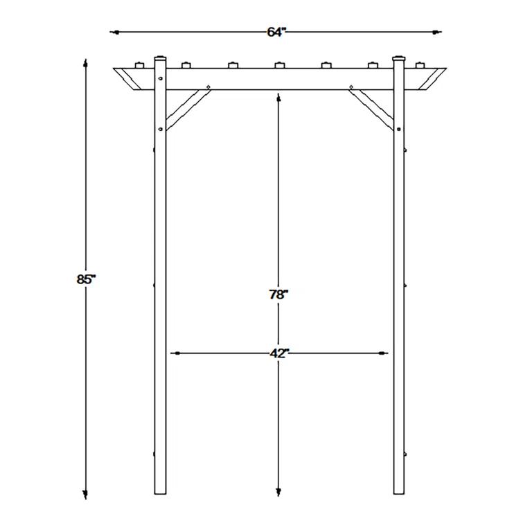 Dura-Trel Providence 28'' W x 64'' D Polyvinyl Chloride (PVC) Arbor in White