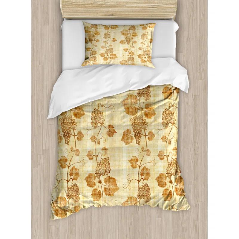 Ambesonne Cottage Americana Floral Duvet Cover Set