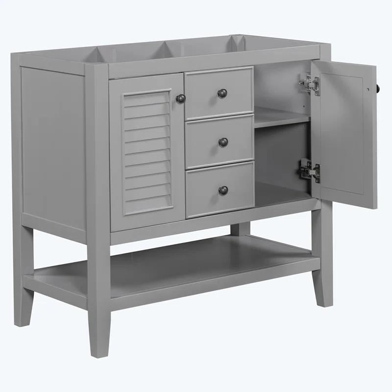 DSUNNER 36" Bathroom Vanity without Sink, Cabinet Base Only