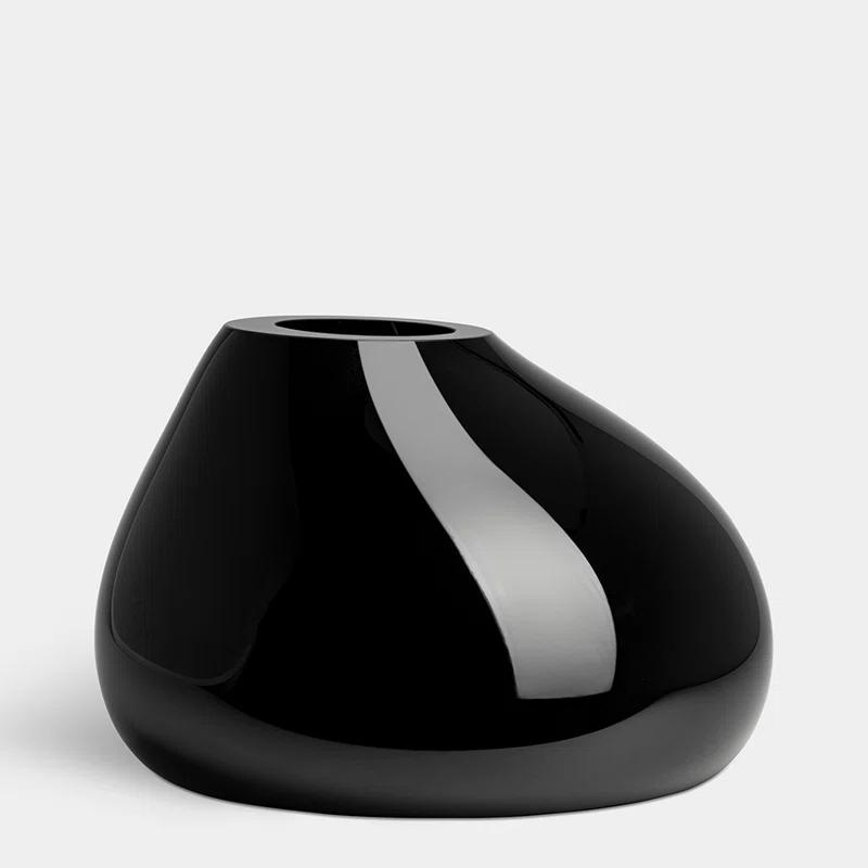 Orrefors Ebon Handmade Glass Table Vase