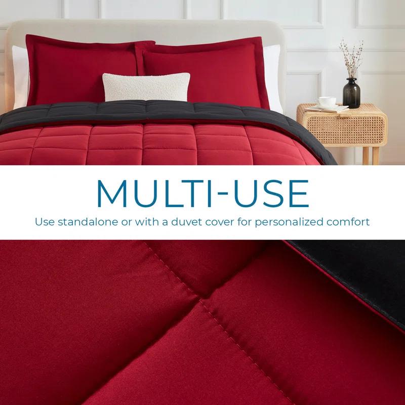 Nestl Nestl All Season Solid Lightweight Down Alternative Reversible Comforter