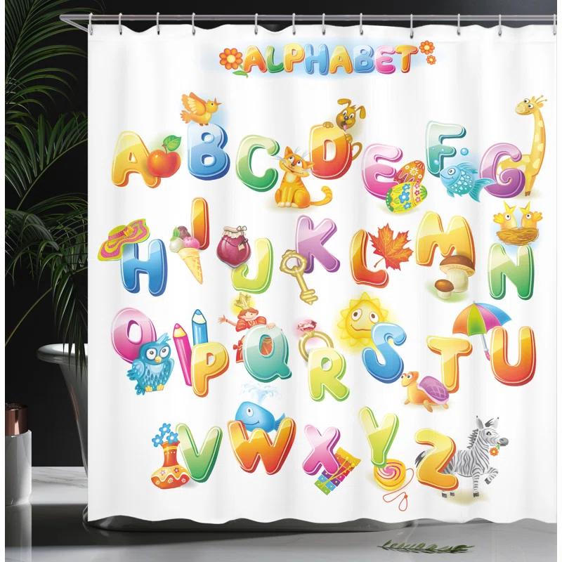 Ambesonne Shower Curtain with Hooks Included