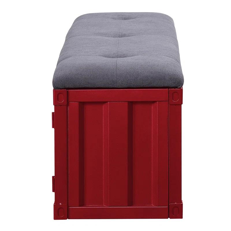 Acme Cargo Fabric Upholstered Storage Bench