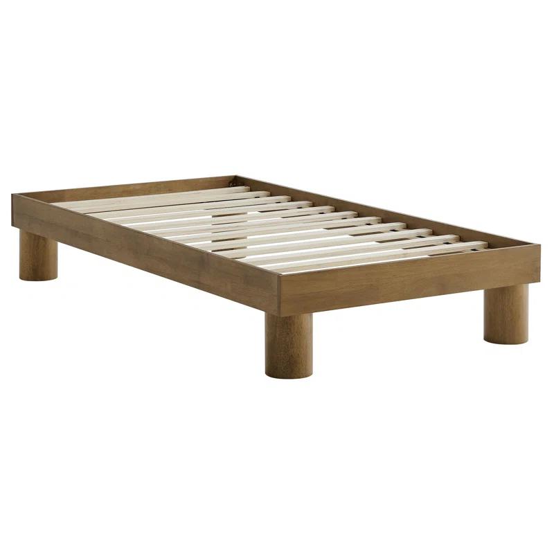 Modway Runa Wood Platform Bed In French Oak