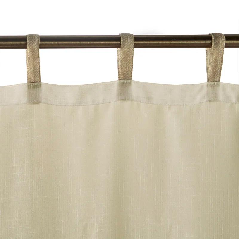 Gracie Oaks Janig Solid Sheer Tab Top Single Indoor/Outdoor Curtain Panel