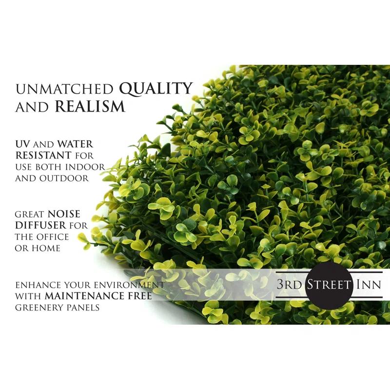 3rd Street Inn 2'' Faux Boxwood Hedge (Set of 2)