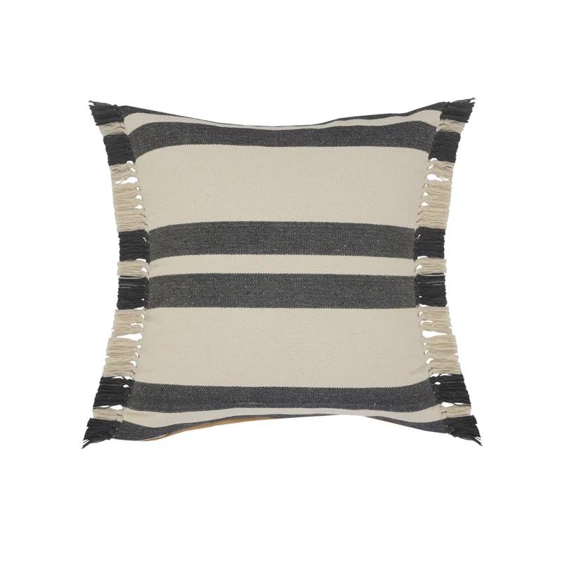 Rajani Home Roznick Fringed Cotton Throw Pillow