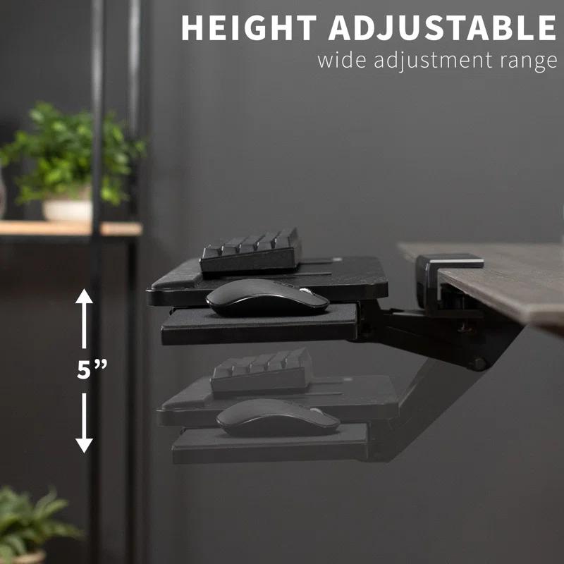 Vivo VIVO Adjustable Keyboard Tray with Slide-Out Mouse Pad, Under Table Desk Mount