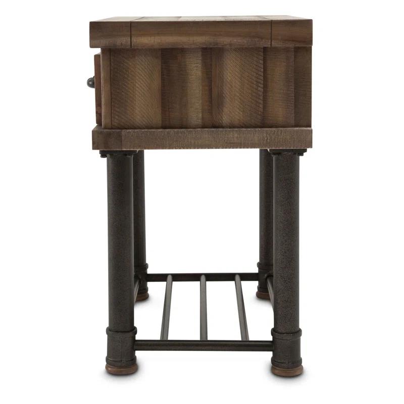 Michael Amini / Kathy Ireland Home Designs Crossings End Table with Storage