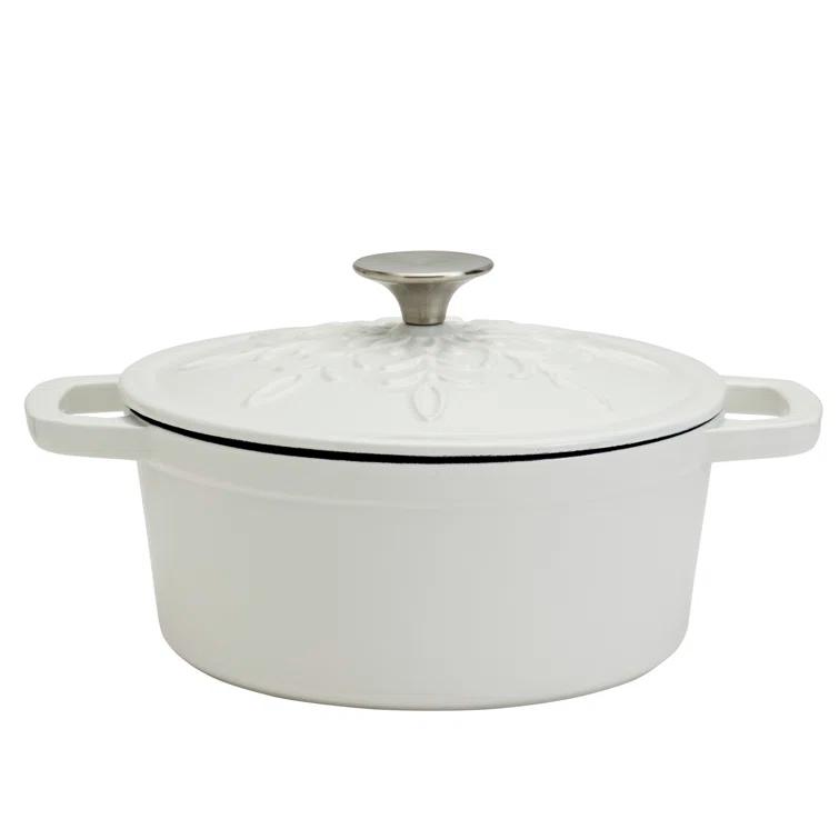 Smith and Clark Holiday Kitchen Smith And Clark 3qt. Enameled Cast Iron Round Dutch Oven
