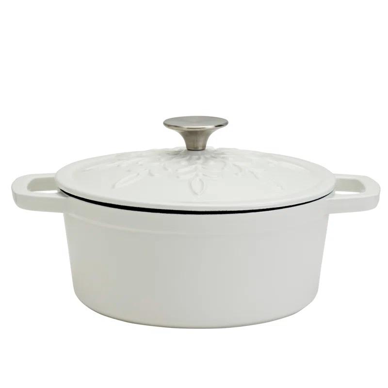 Smith and Clark Holiday Kitchen Smith And Clark 3qt. Enameled Cast Iron Round Dutch Oven