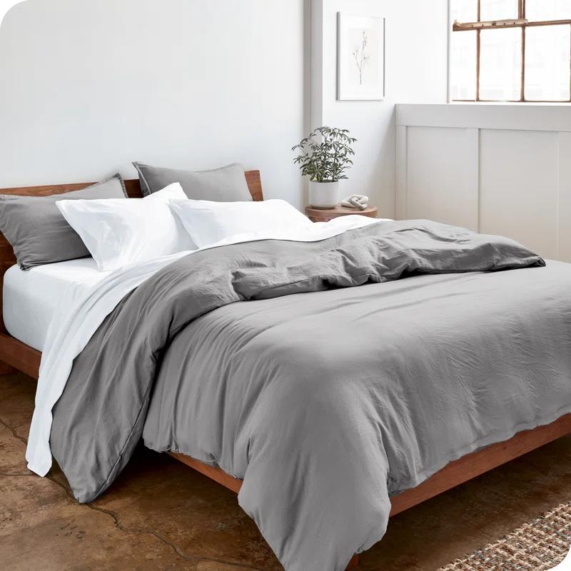 Bare Home Washed Microfiber Duvet Cover Set