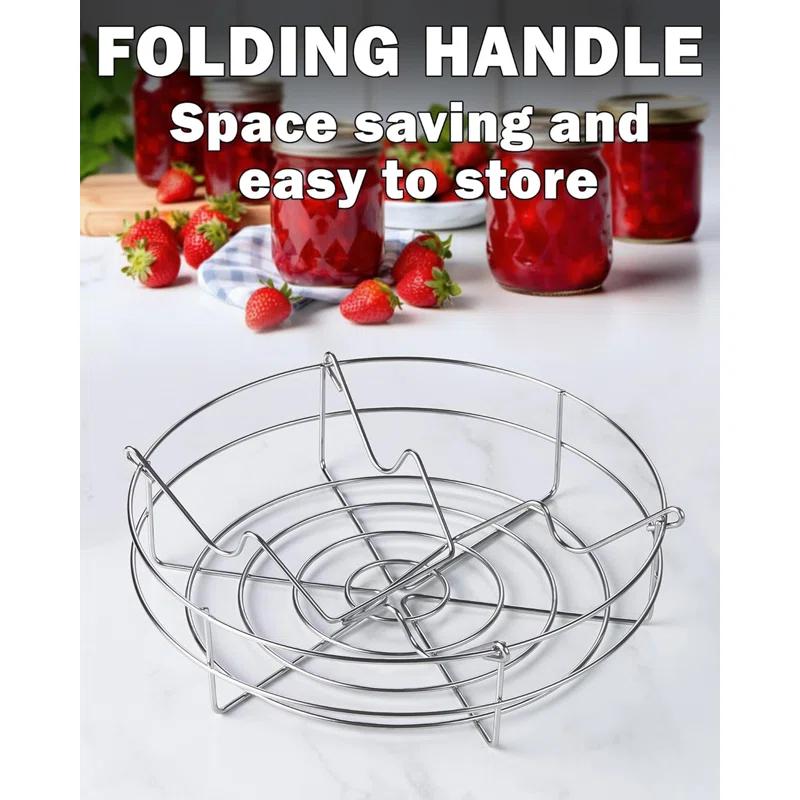 Cook N Home Cook N Home 12-inch Canning Rack, 2 Pack, Stainless Steel Steamer Canning Jar Rack, Kit For Regular Wide Mouth Mason Jars Ball Jars Holds 8 Pint Or 7 Quart Jars