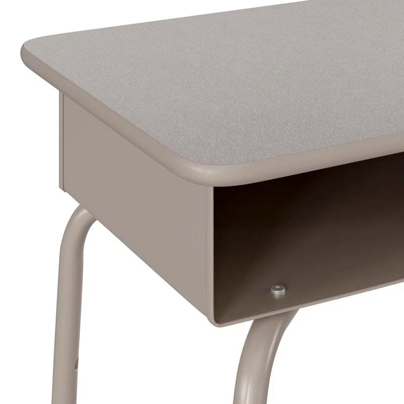 Flash Furniture Goddard Height-Adjustable Open Front Student Desk with Metal Book Box