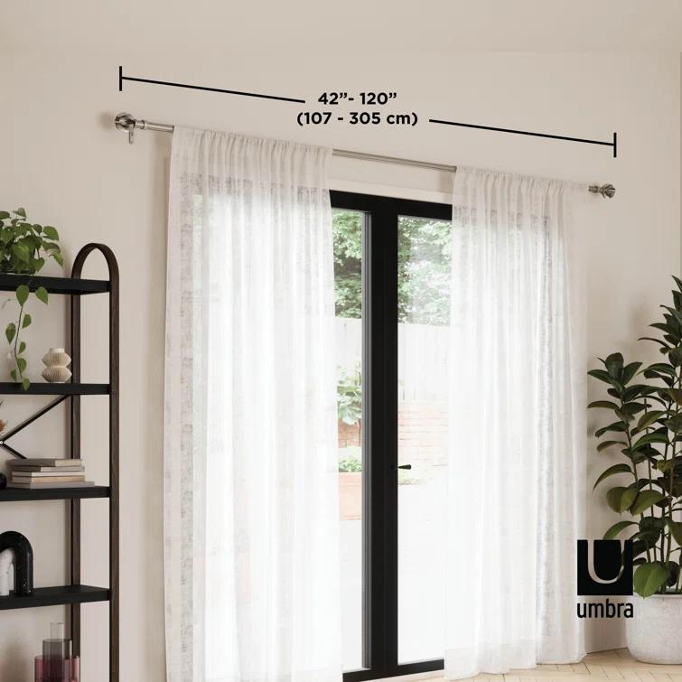 Umbra Blossom Adjustable Single Curtain Rod