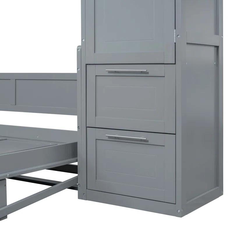 Galibens Murphy Bed Wall Bed With Closet And Drawers